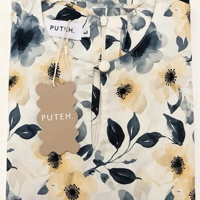 Bloom Raya Kurung Kedah corak Laila