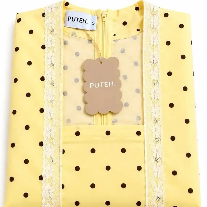 Chinta Kebaya Polka Yellow, dilipat