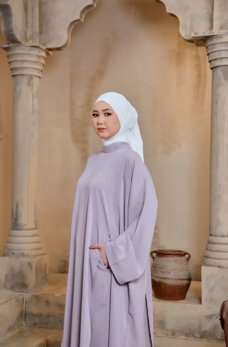 Neya Series Abaya- Misty Lavender