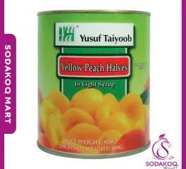 YUSUF TAIYOOB Peach Halves in Light Syrup (425g)